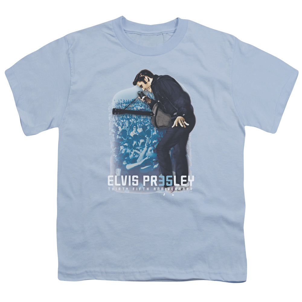 Elvis Presley 35th Anniversary 3 Kids Youth T Shirt Light Blue Officially Licensed