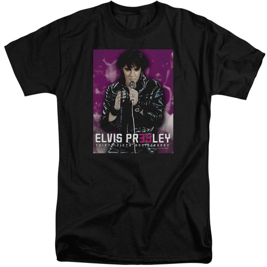 Elvis Presley 35 Leather Mens Tall T Shirt Black Officially Licensed