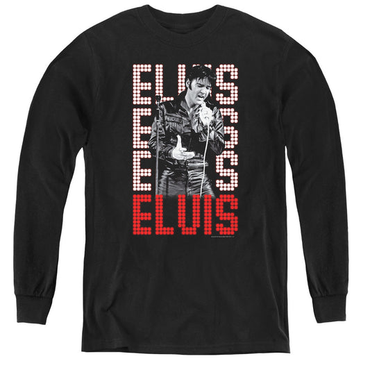 Elvis Presley 1968 Long Sleeve Kids Youth T Shirt Black Officially Licensed