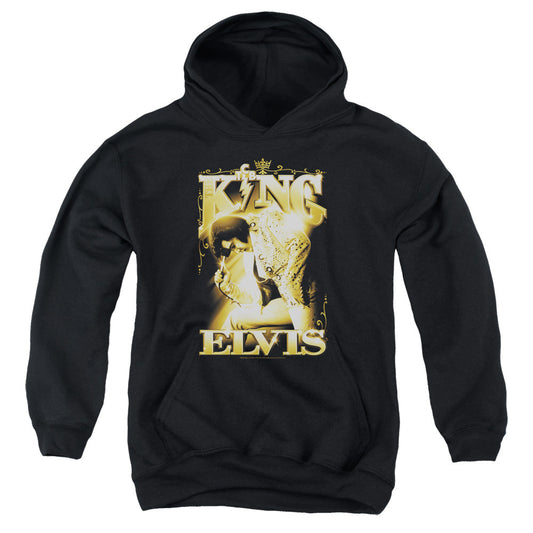 Elvis Presley the King Kids Youth Hoodie Black Officially Licensed