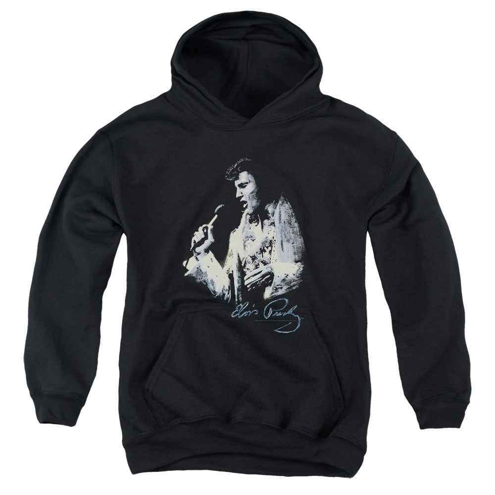 Elvis Presley Painted King Kids Youth Hoodie Black Officially Licensed