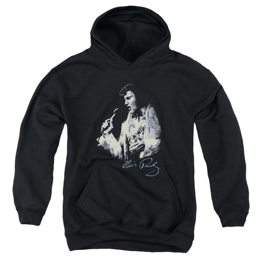 Elvis Presley Painted King Kids Youth Hoodie Black Officially Licensed