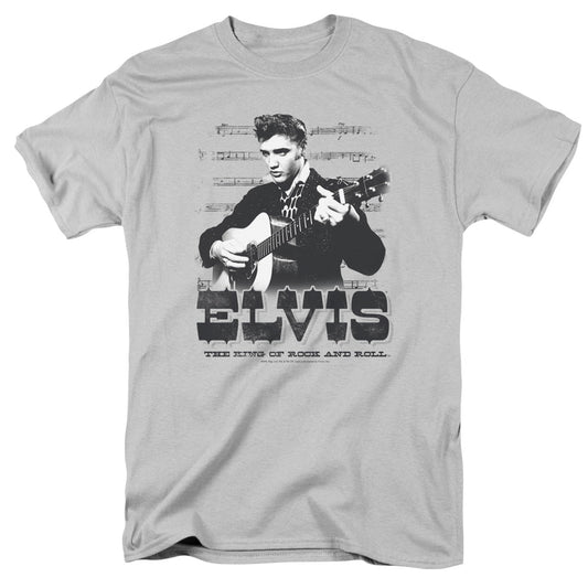 Elvis Presley The King Of Mens T Shirt Silver Officially Licensed