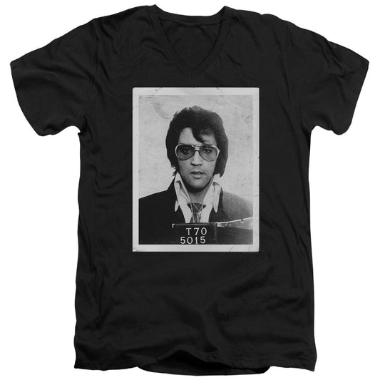 Elvis Presley Framed Mens Slim Fit V Neck T Shirt Black Officially Licensed