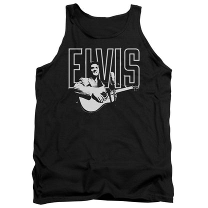 Elvis Presley White Glow Mens Tank Top Shirt Black Officially Licensed