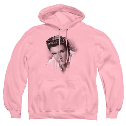 Elvis Presley The Stare Mens Hoodie Pink Officially Licensed