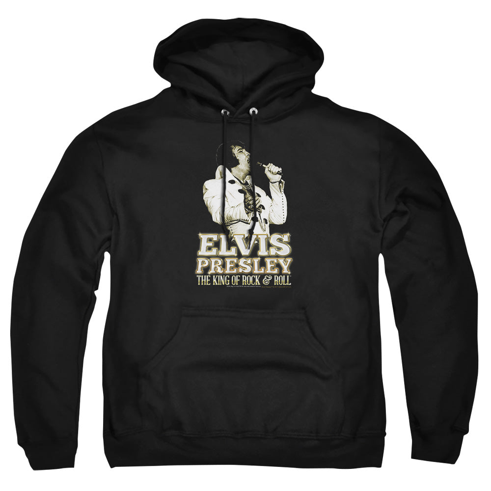 Elvis Presley Golden Mens Hoodie Black Officially Licensed