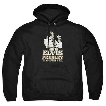 Elvis Presley Golden Mens Hoodie Black Officially Licensed