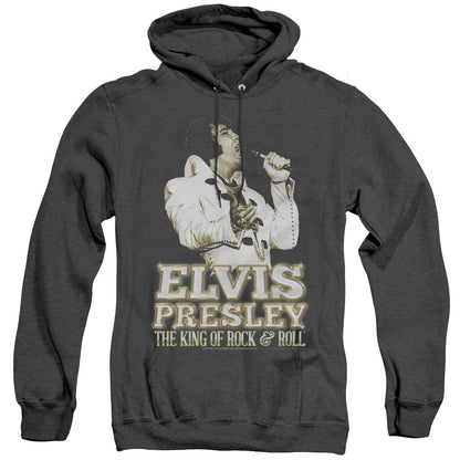Elvis Presley Golden Mens Heather Hoodie Black Officially Licensed