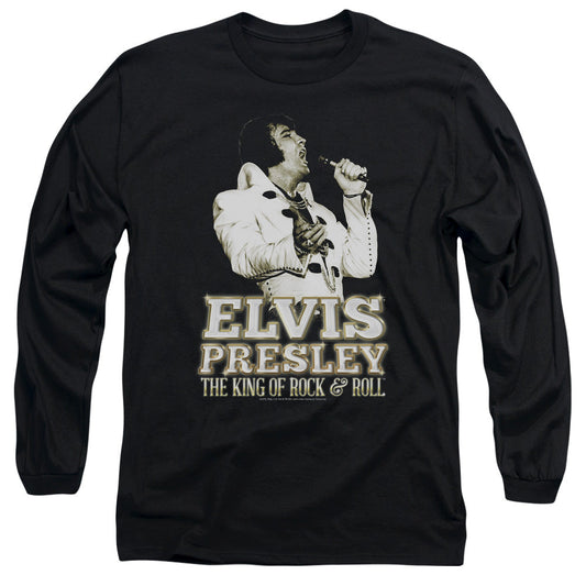 Elvis Presley Golden Mens Long Sleeve Shirt Black Officially Licensed Officially Licensed