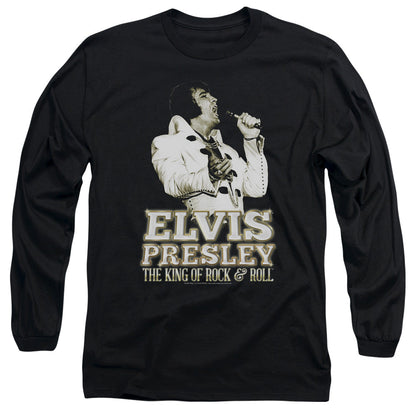 Elvis Presley Golden Mens Long Sleeve Shirt Black Officially Licensed Officially Licensed