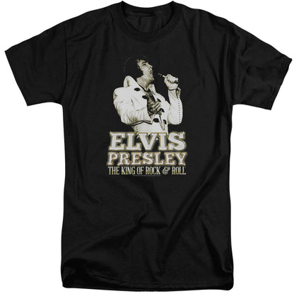 Elvis Presley Golden Mens Tall T Shirt Black Officially Licensed