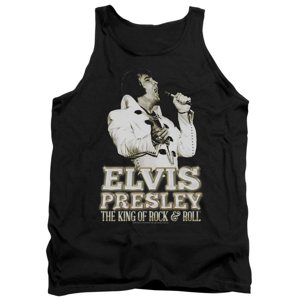 Elvis Presley Golden Mens Tank Top Shirt Black Officially Licensed