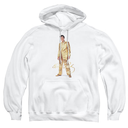 Elvis Presley Gold Lame Suit Mens Hoodie White Officially Licensed