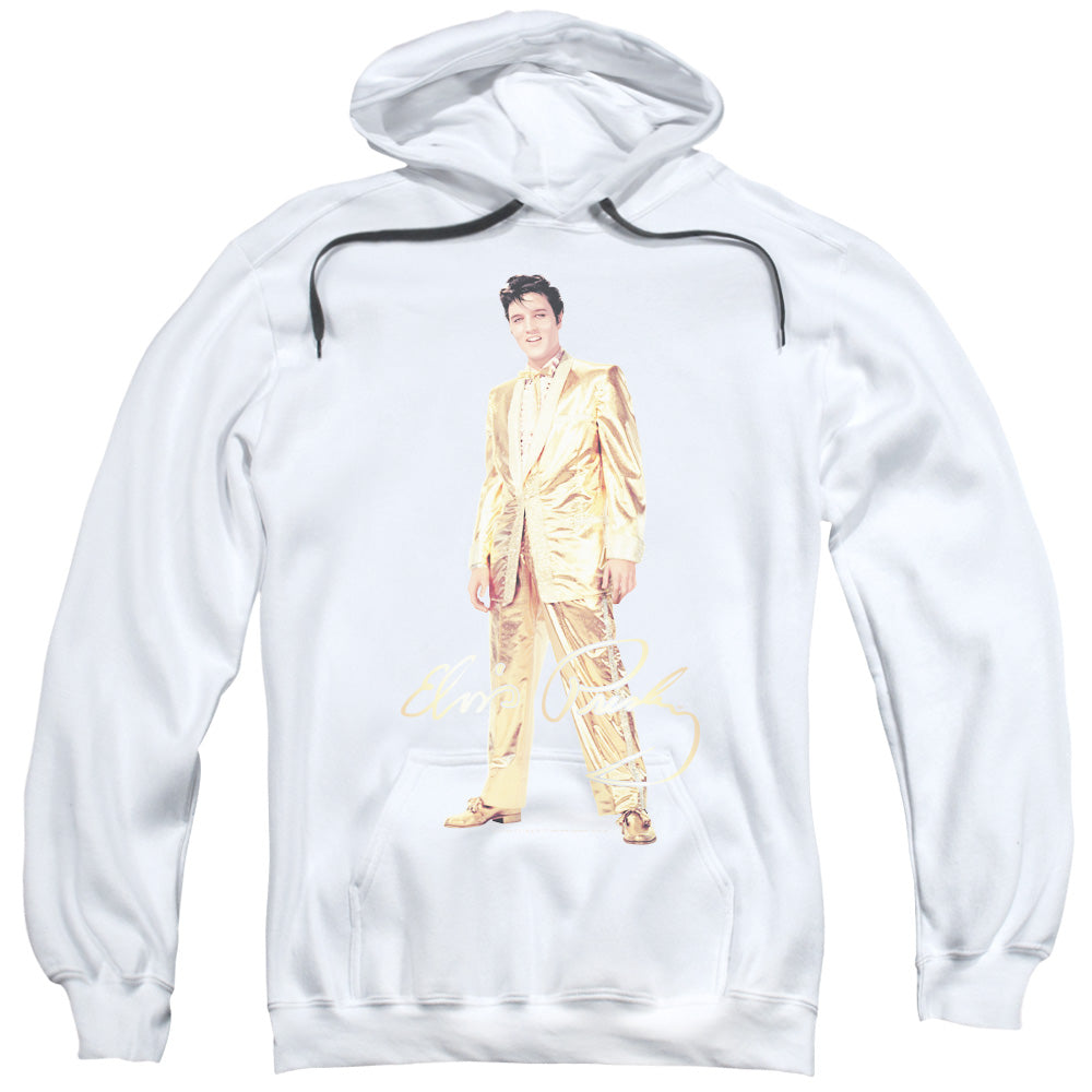 Elvis Presley Gold Lame Suit Mens Hoodie White Officially Licensed