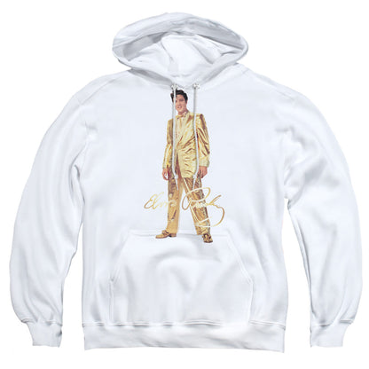 Elvis Presley Gold Lame Suit Mens Hoodie White Officially Licensed