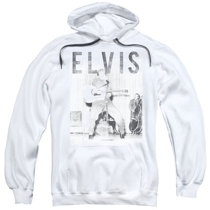 Elvis Presley With The Band Mens Hoodie White Officially Licensed
