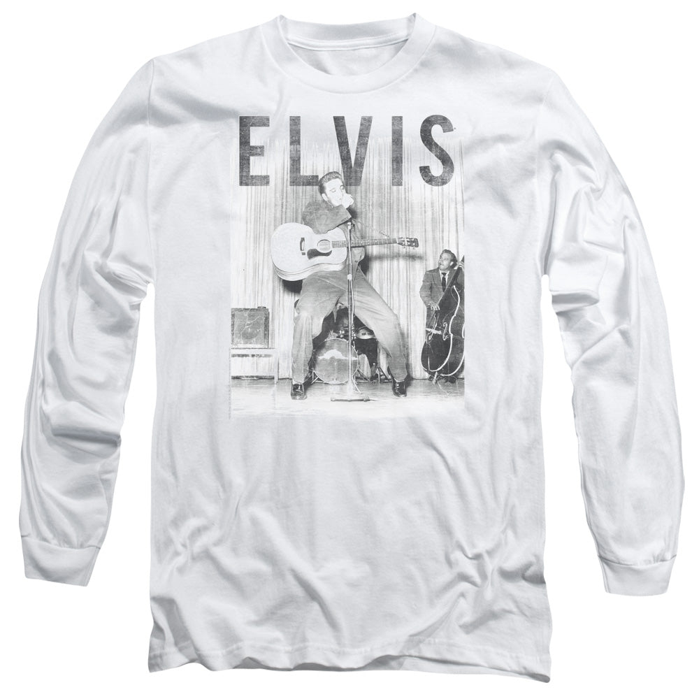 Elvis Presley With The Band Mens Long Sleeve Shirt White Officially Licensed Officially Licensed