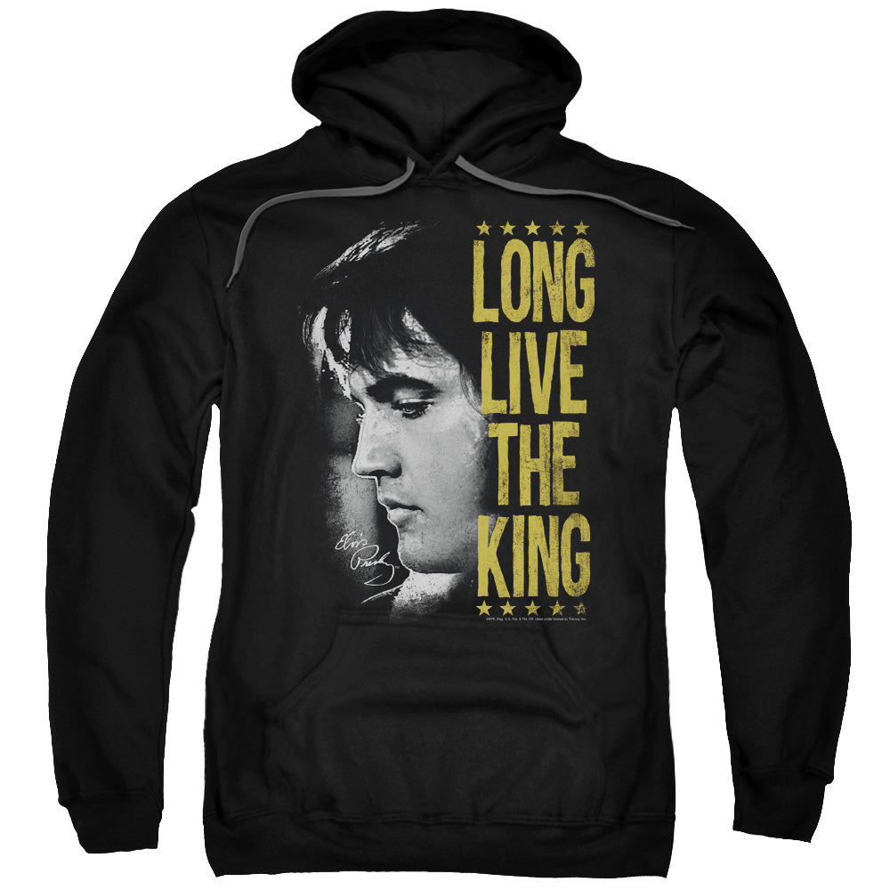 Elvis Presley Long Live The King Mens Hoodie Black Officially Licensed