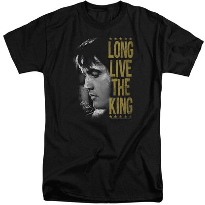 Elvis Presley Long Live The King Mens Tall T Shirt Black Officially Licensed