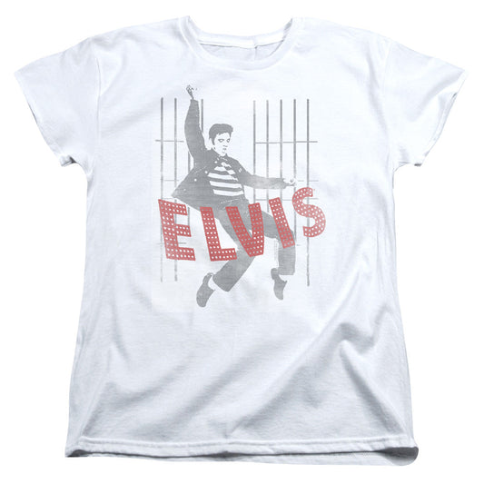 Elvis Presley Iconic Pose Womens T Shirt White Officially Licensed