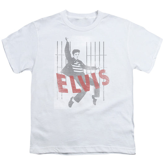 Elvis Presley Iconic Pose Kids Youth T Shirt White Officially Licensed