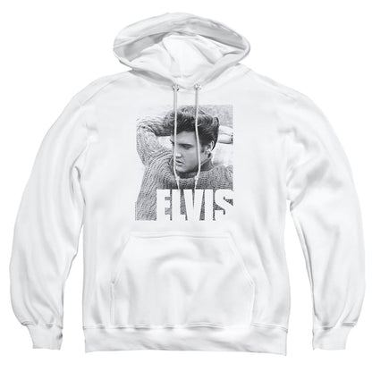 Elvis Presley Relaxing Mens Hoodie White Officially Licensed