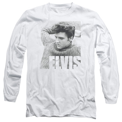 Elvis Presley Relaxing Mens Long Sleeve Shirt White Officially Licensed Officially Licensed