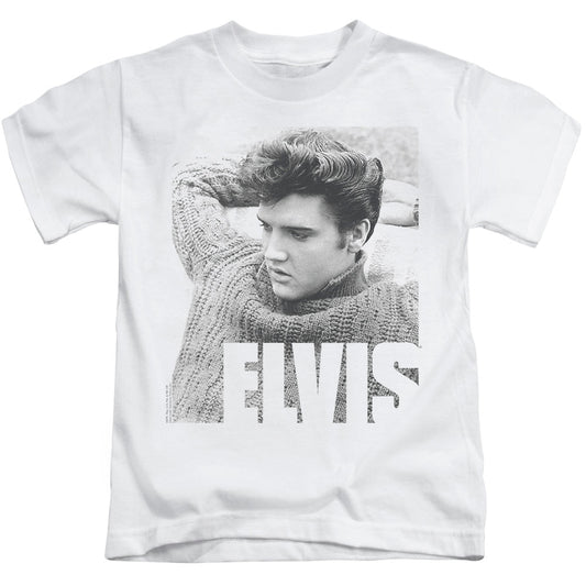 Elvis Presley Relaxing Juvenile Kids Youth T Shirt White Officially Licensed