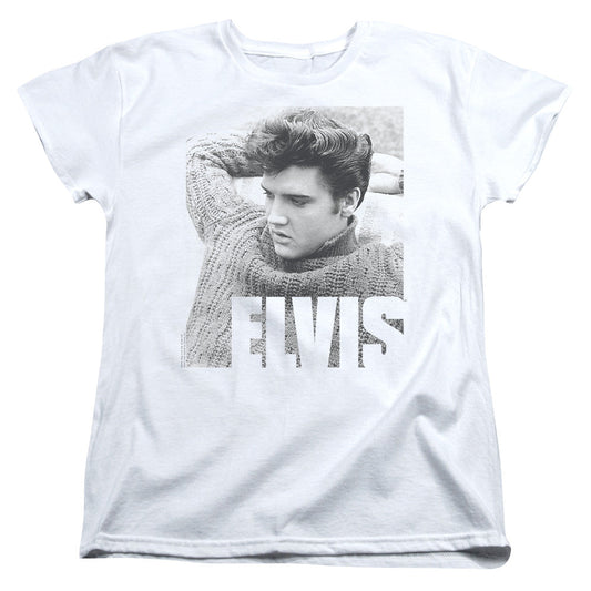 Elvis Presley Relaxing Womens T Shirt White Officially Licensed