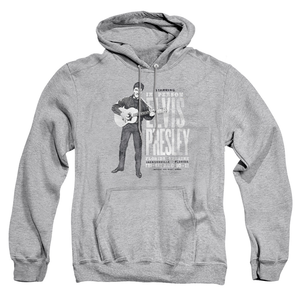 Elvis Presley In Person Mens Hoodie Athletic Heather Officially Licensed