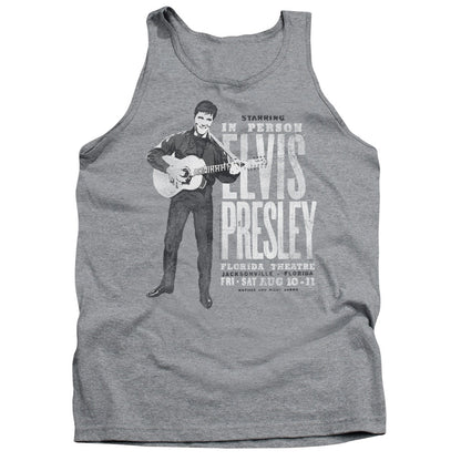 Elvis Presley In Person Mens Tank Top Shirt Athletic Heather Officially Licensed