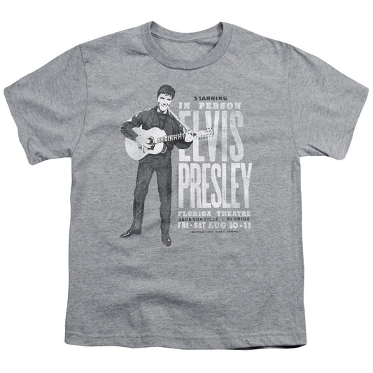 Elvis Presley in Person Kids Youth T Shirt Athletic Heather Officially Licensed