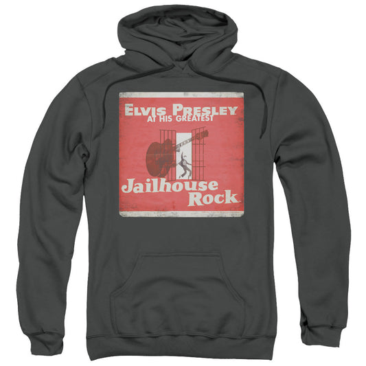Elvis Presley Greatest Mens Hoodie Charcoal Officially Licensed