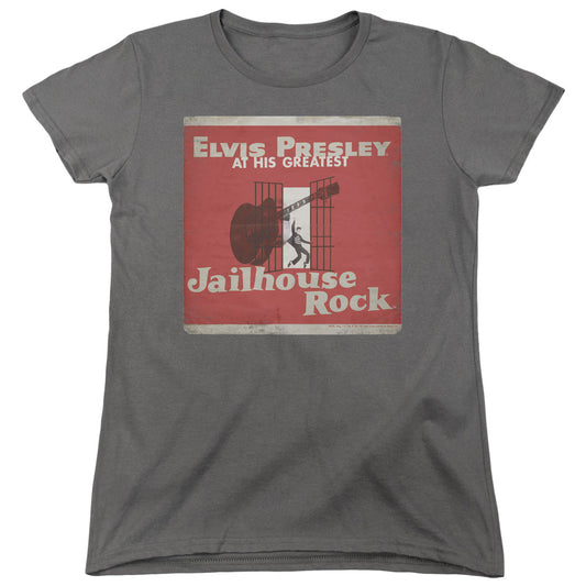 Elvis Presley Greatest Womens T Shirt Charcoal Officially Licensed