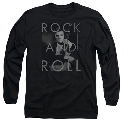 Elvis Presley Rock And Roll Mens Long Sleeve Shirt Black Officially Licensed Officially Licensed