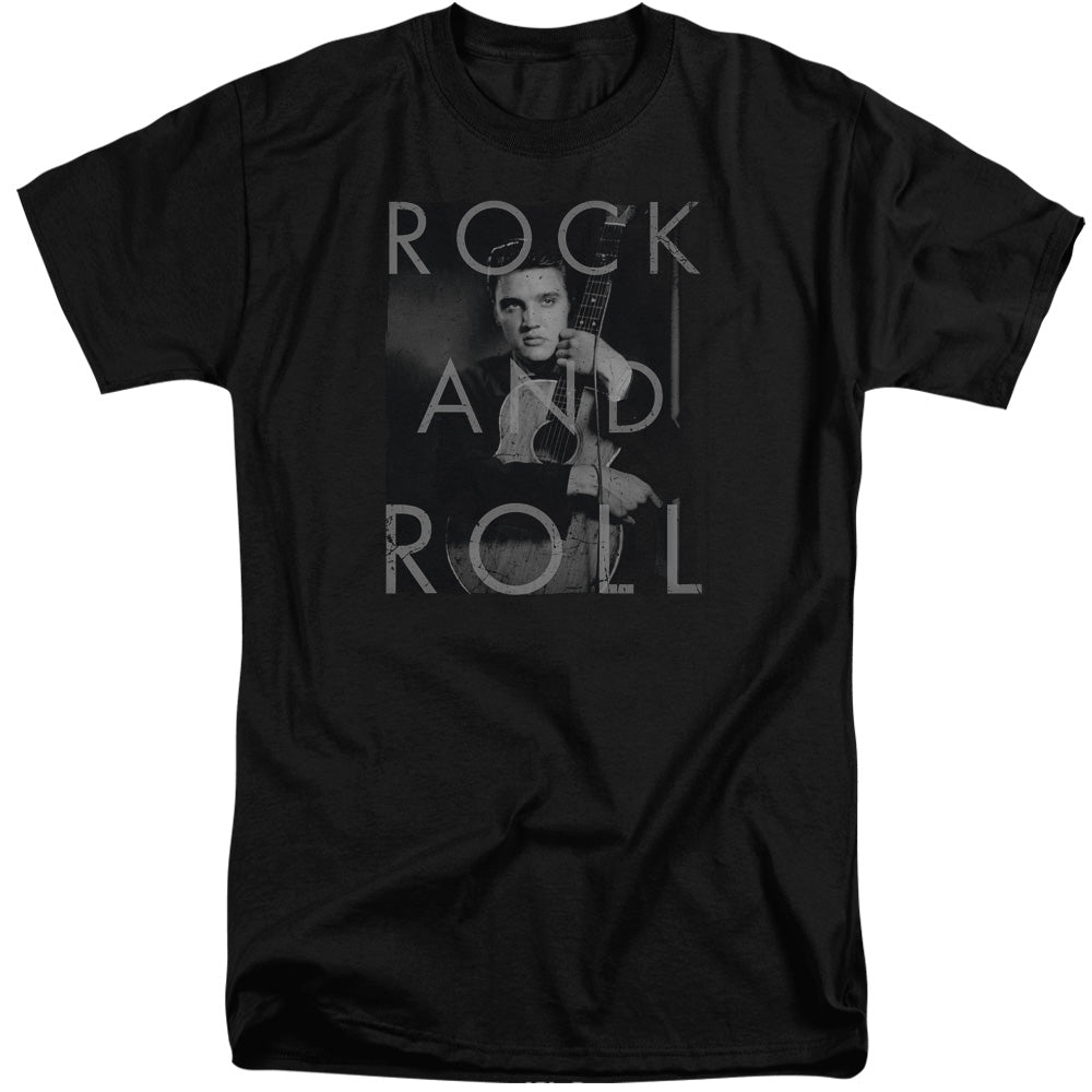 Elvis Presley Rock And Roll Mens Tall T Shirt Black Officially Licensed