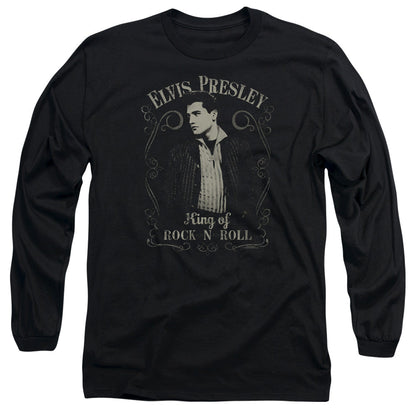 Elvis Presley Rock Legend Mens Long Sleeve Shirt Black Officially Licensed Officially Licensed