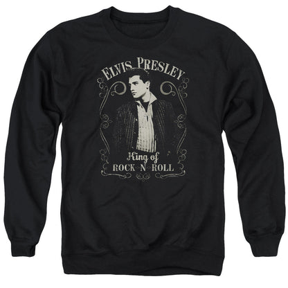 Elvis Presley Rock Legend Mens Crewneck Sweatshirt Black