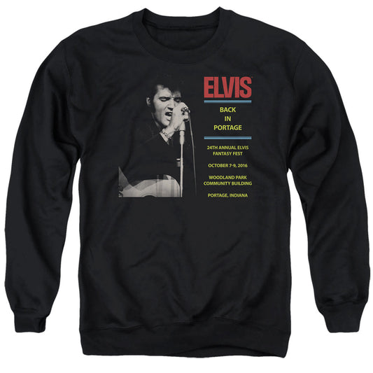 Elvis Presley Back In Portage Mens Crewneck Sweatshirt Black