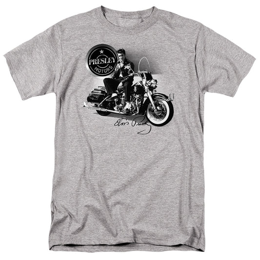 Elvis Presley Presley Motors Mens T Shirt Athletic Heather Officially Licensed