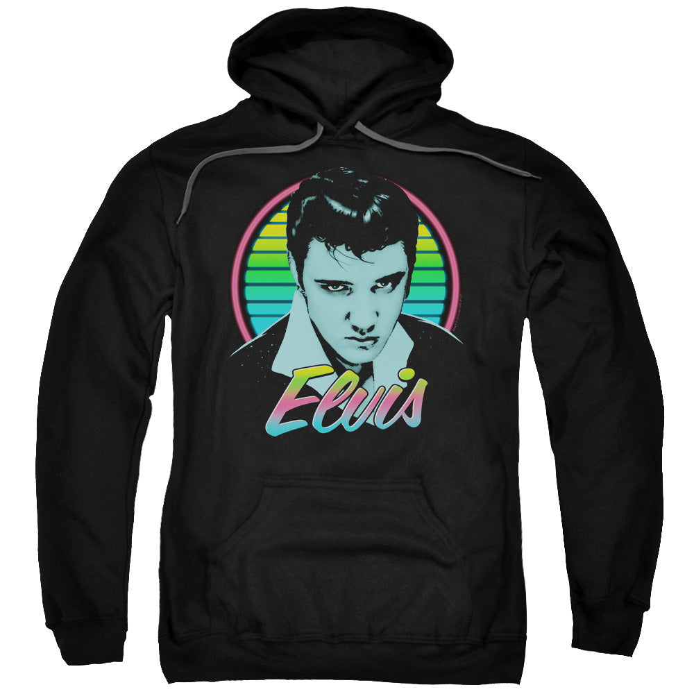 Elvis Presley Neon King Mens Hoodie Black Officially Licensed