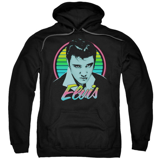 Elvis Presley Neon King Mens Hoodie Black Officially Licensed