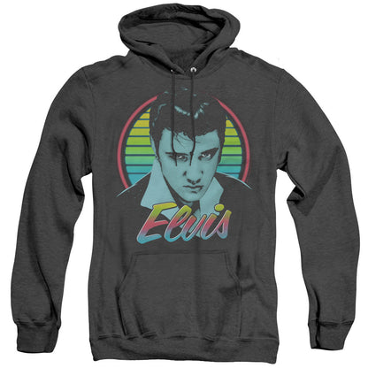 Elvis Presley Neon King Heather Mens Hoodie Black Officially Licensed