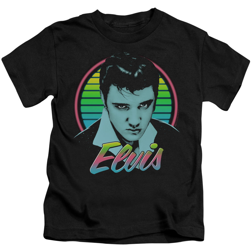 Elvis Presley Neon King Juvenile Kids Youth T Shirt Black Officially Licensed