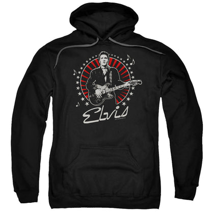 Elvis Presley Stars Mens Hoodie Black Officially Licensed