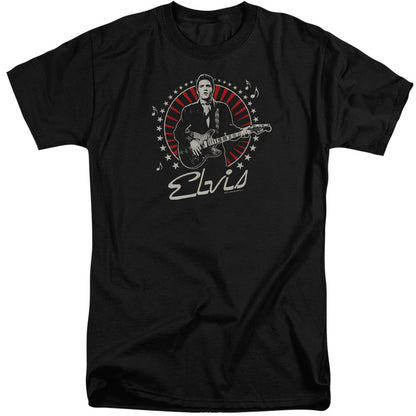 Elvis Presley Stars Mens Tall T Shirt Black Officially Licensed