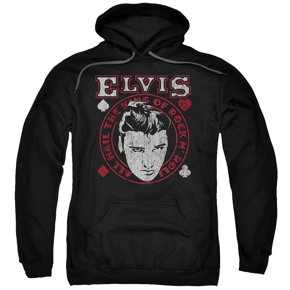 Elvis Presley Hail The King Mens Hoodie Black Officially Licensed