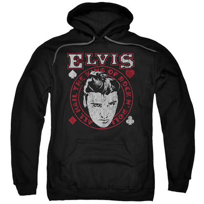 Elvis Presley Hail The King Mens Hoodie Black Officially Licensed