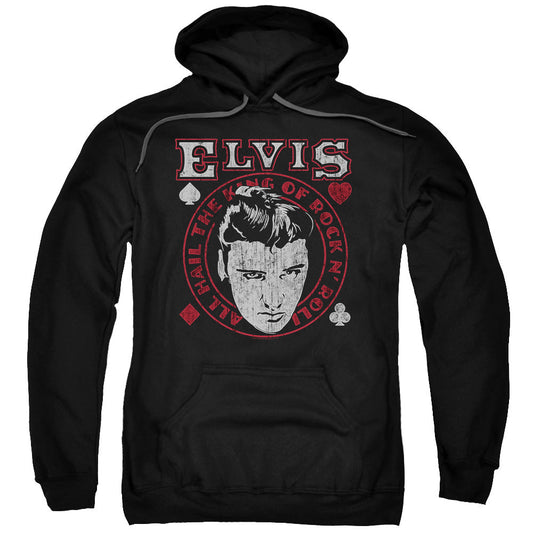 Elvis Presley Hail The King Mens Hoodie Black Officially Licensed